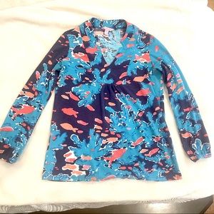 Lilly Pulitzer Tunic Coral Reef/Fish Medium